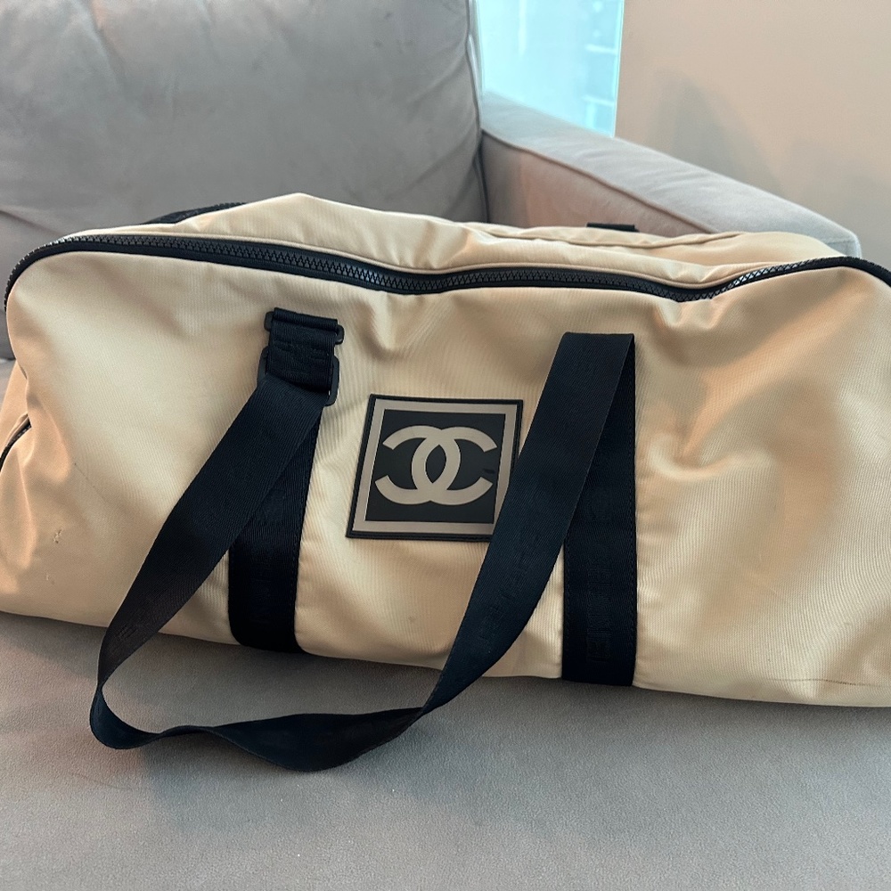 Authentic Vintage Chanel Travel Bag with Authenticity Card